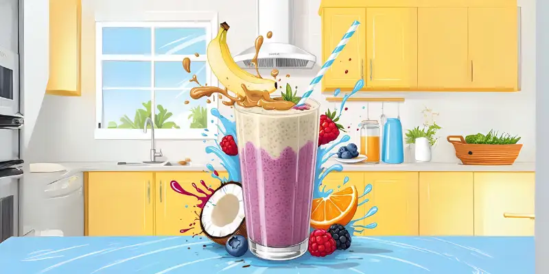 Refreshing Classic Chia Berry Smoothie recipe with vibrant fruits and chia seeds