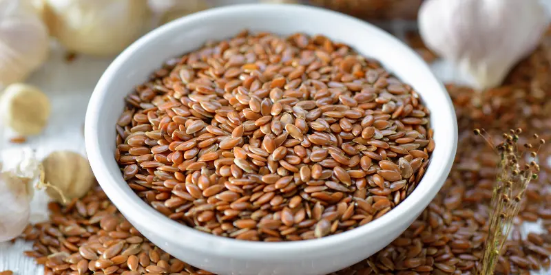 Bowl of Flax Seeds