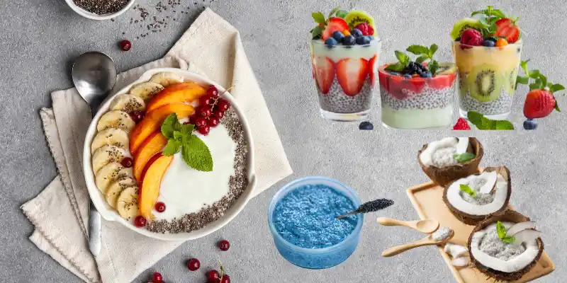 Healthy chia seed pudding with fruits – Learn what are chia seeds and benefits.